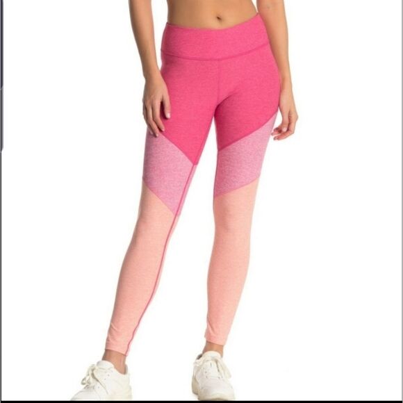 Outdoor Voices Paneled Colorblock Leggings  Flamingo rose clay sz small - Picture 1 of 4